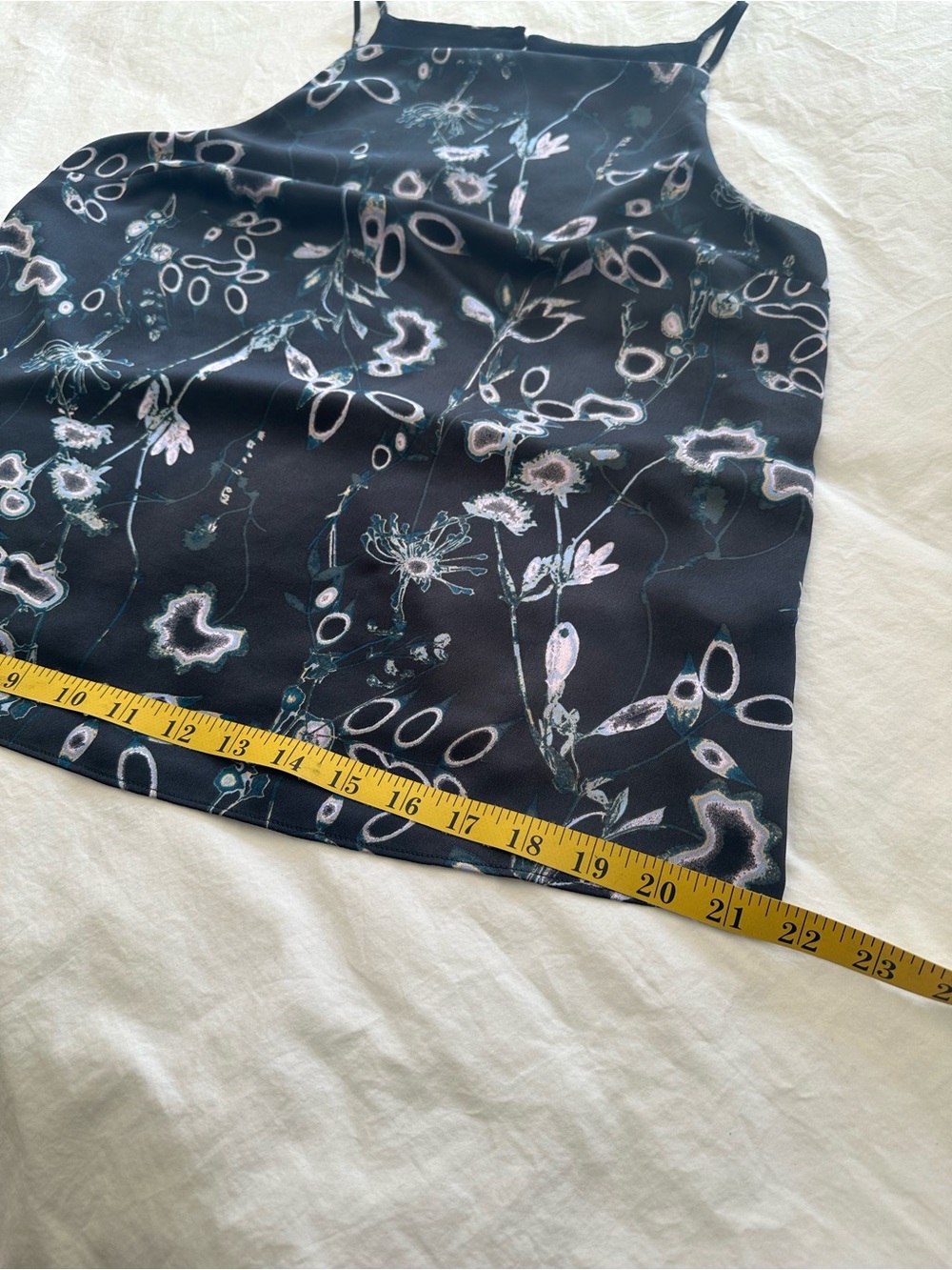 Nordstrom top with lavender print on black size medium - Picture 8 of 15